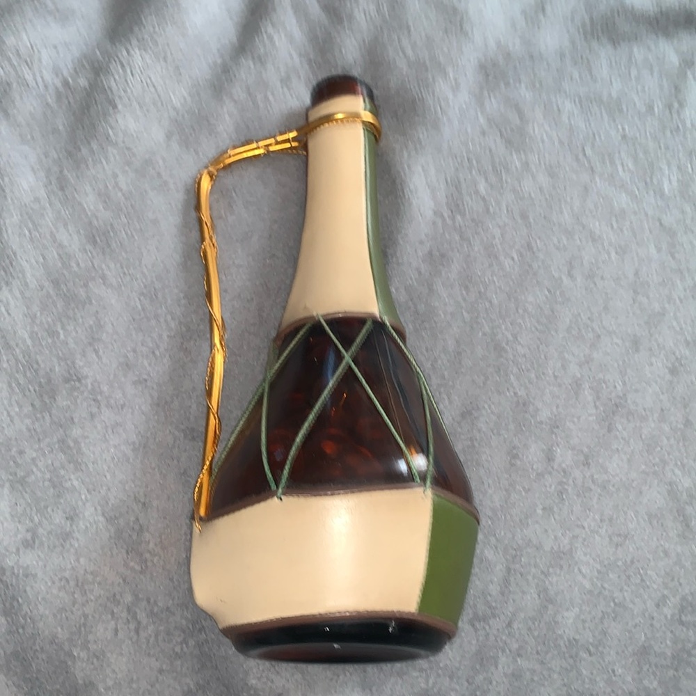 Vintage Decorative Bottle with Woven Design